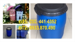 Mua thùng phuy nhựa 220 lít cũ, vỏ thùng phuy nhựa 120 lít đựng hóa chất tổng hợp