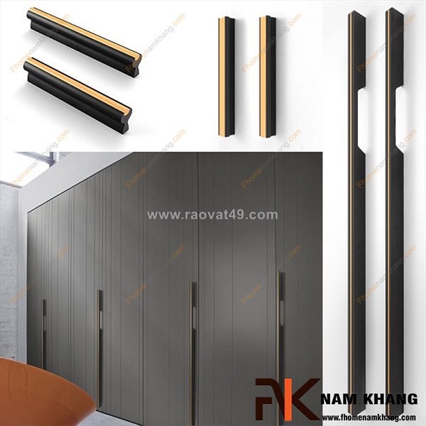 Nâng cấp tủ quần áo bằng tay nắm đen thanh dài bạn đã thử chưa?