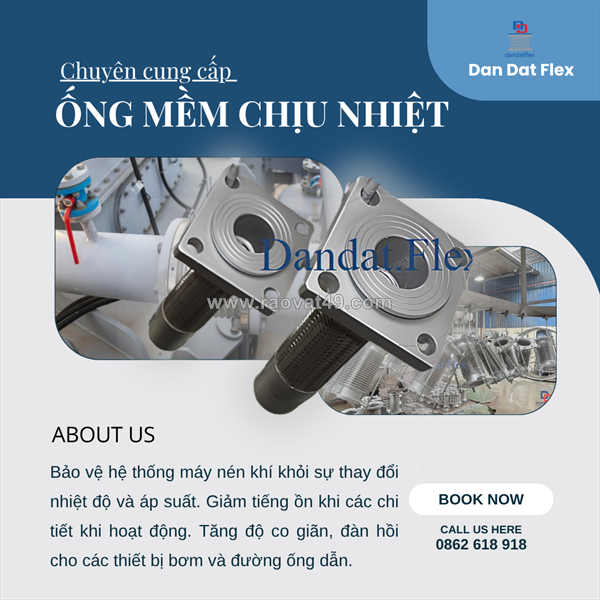 Ống mềm chịu nhiệt cho hệ thống hơi nóng công nghiệp