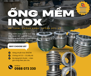 Ống mềm inox bọc lưới | ống mềm thủy lực inox 304 giá tốt