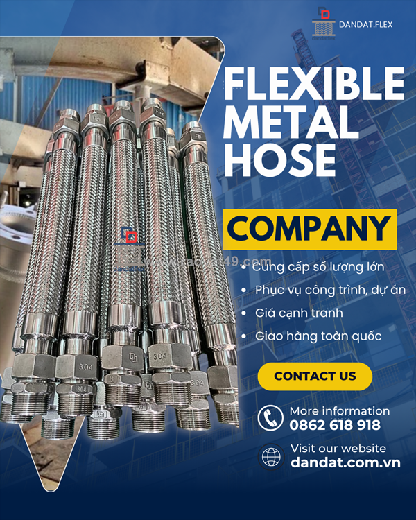 Ống mềm inox công nghiệp chịu nhiệt, chống rung hiệu quả