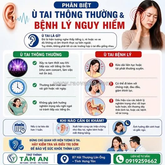 Phân biệt ù tai thông thường và bệnh lý nguy hiểm