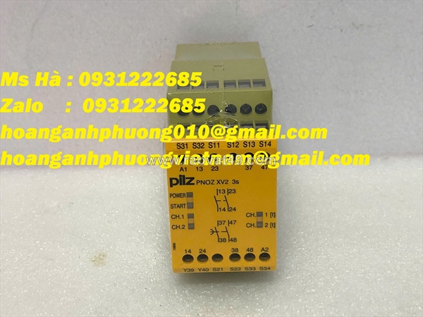 Relay an toàn pilz pnoz xv2 3/24vdc 2n/o 2n/o fix 774505 mới