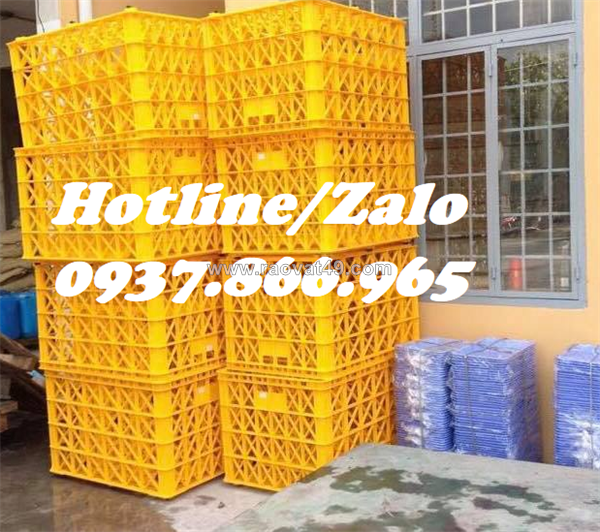 Sọt ship hàng, thùng nhựa có 8 bánh xe, sọt công nghiệp, giá sọt có bánh xe