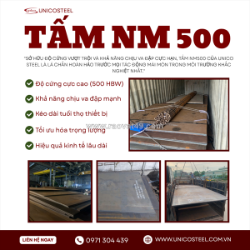 Tấm nm500 unico cập cảng: lá chắn thép cho cơ khí hạng nặng – giải pháp chịu mài mòn số 1 hiện nay