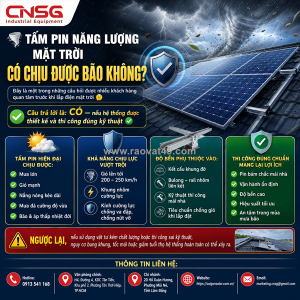 Tấm pin năng lượng mặt trời có chịu được bão không?
