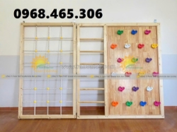 Thang leo gỗ mầm non, thang leo trẻ em giá rẻ