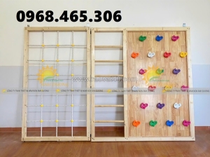 Thang leo gỗ mầm non, thang leo trẻ em giá rẻ