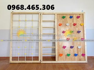 Thang leo gỗ mầm non, thang leo trẻ em giá rẻ