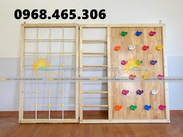 Thang leo gỗ mầm non, thang leo trẻ em giá rẻ
