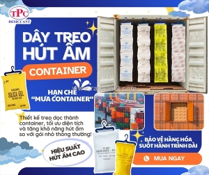 Thanh treo hút ẩm container cho may mặc xuất khẩu