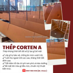 Thép corten a nhập khẩu chính ngạch unico: siêu vật liệu kháng thời tiết, kiến tạo tuyệt tác nghệ thuật kiến trúc ngoài trời