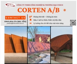 Thép tấm kháng thời tiết corten a và corten b tạo rỉ tự nhiên: giải pháp vật liệu mỹ thuật độc đáo và bền vững ngoài trời tại unico steel