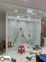 Thi công cửa kính cường lực phòng ngủ sang trọng tại ô chợ dừa