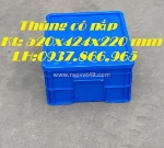 Thùng bít có nắp b8, bán khay công nghiệp tại hà nội, khay nhựa hpde