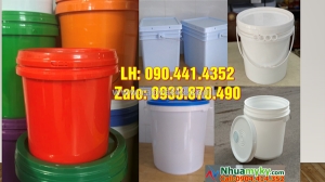 Thùng đựng sơn 10 lít nhựa pp, thùng sơn 12 lít màu sắc đa dạng