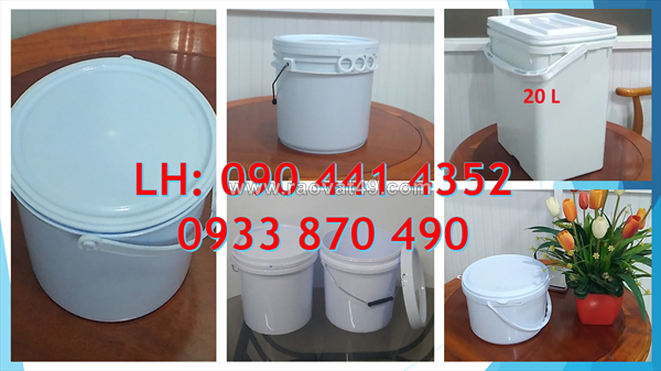 Thùng đựng sơn 12 lít quai nhựa, vỏ thùng sơn 16 lít nắp garenti