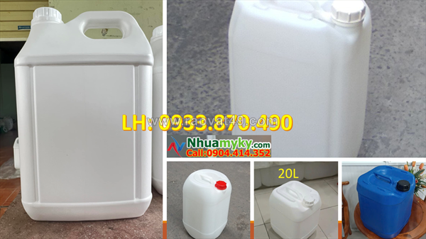 Thùng nhựa 20 lít đựng phi kim, can 25 lít đựng axit hỗn hợp, can nhựa 30 lít đựng chất kết tủa