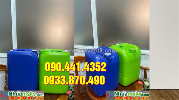 Thùng nhựa 20 lít vuông xanh, can nhựa 25 lít, can nhựa 30 lít tân phú