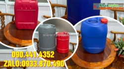 Thùng nhựa 25 lít xuất khẩu xăng, can nhựa 30 lít vuông đựng dung dịch đa năng