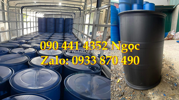Thùng phuy nhựa 220 lít nắp kín, tank nhưa ibc 1000l qua sử dụng giá <3.500.000đ