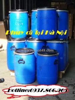 Thùng phuy nhựa cũ, phuy nhựa 120l, thùng phuy cũ các dung tích, phuy mới