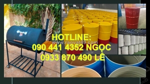 Thùng phuy sắt mới đựng hóa chất công nghiệp, nông nghiệp có epoxy