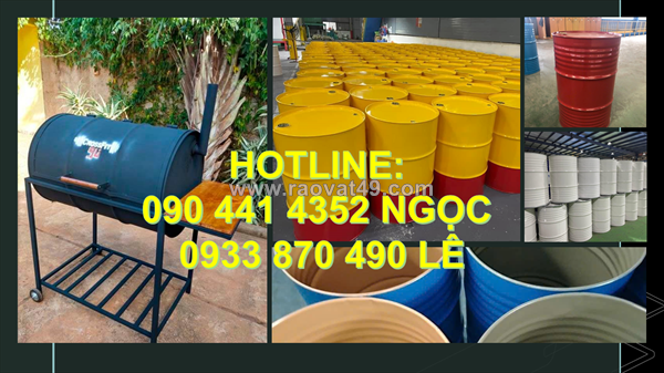 Thùng phuy sắt mới đựng hóa chất công nghiệp, nông nghiệp có epoxy