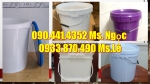 Thùng sơn 5 lít, bán vỏ thùng đựng sơn 6 lít, xô nhựa 10 lít, thùng đựng sơn trơn 12 lít