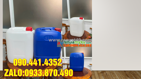 Tìm can nhựa 10 lít vuông xanh, thùng nhựa 20l đựng hóa chất, can nhựa 25l giá rẻ