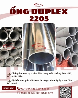Tối ưu chi phí vận hành và bảo trì với dòng ống duplex 2205 đặc chủng tại unico steel