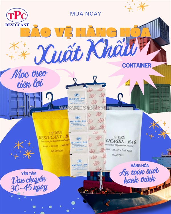Tổng kho dây treo hút ẩm container giá sỉ