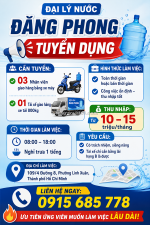 Tuyển 4 nv giao hàng, tài xế linh xuân