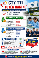Tuyển nam nữ công nhân làm việc khu công nghệ cao