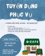 Tuyển nv phục vụ quận 10