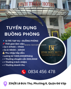 Tuyển tạp vụ – buồng phòng quận gò vấp