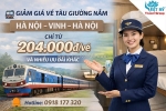 Vé tàu giường nằm hà nội – vinh ưu đãi đến 30% hè 2026