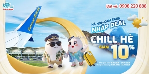 Vietravel airlines giảm 10% khi bay hà nội – cam ranh