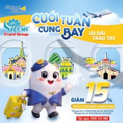 Vietravel airlines giảm 15% vé máy bay dịp cuối tuần
