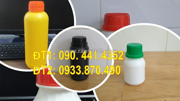 Vỏ chai nhựa 500ml đựng hóa chất, chai nhựa 250ml đựng chất tẩy trắng