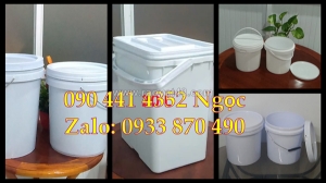 Vỏ thùng đựng sơn 5 lít, sx vỏ thùng sơn 10 lít, xô nhựa 12 lít đựng dầu mực