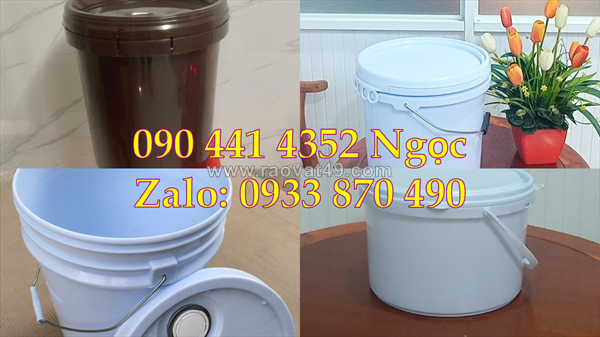 Vỏ thùng đựng sơn 5 lít, sx vỏ thùng sơn 10 lít, xô nhựa 12 lít đựng dầu mực