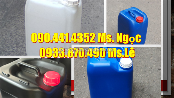 Vỏ thùng nhựa 10 lít đựng hóa chất đậm đặc, can nhựa 20 lít đựng hương liệu thực phẩm