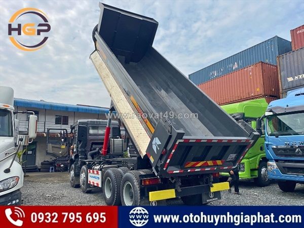Xe ben shacman h3000s 4 chân 340hp cầu dầu weichai