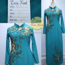 Áo dài sui gia plussize – nét đẹp phụ của ngày hỷ, sang trọng từng chi tiết