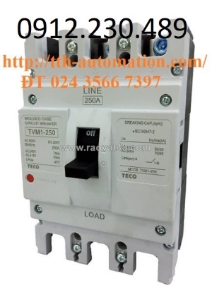 Aptomat khối(mccb) teco 3p tvm1-250