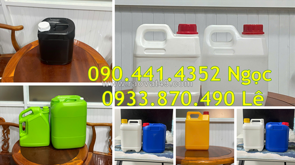 Bán can nhựa vuông 2 lít, can nhựa 500ml vuông, can nhựa nắp nhấn 500ml – 1 lít – 2 lít – 5 lít q12