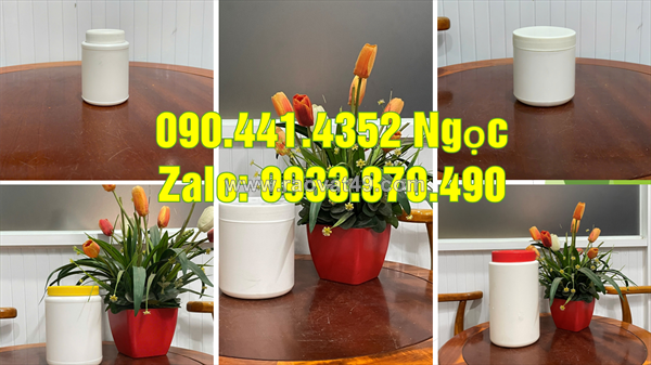 Bán hủ nhựa 0.5 ký nắp vặn, hủ nhựa 1 ký vuông đựng sơn