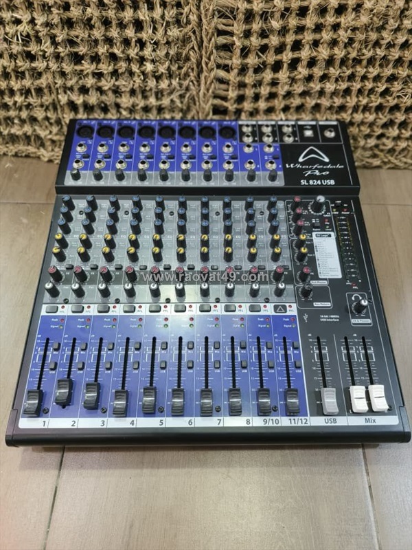 Bàn mixer wharfedale sl824usb – 12 kênh analog chuyên nghiệp