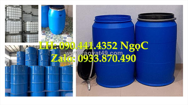 Bán thùng phuy nhựa 100 lít, thùng phuy nhựa 120l lưu trữ hóa chất, thùng phuy nhựa 220l xuất khẩu